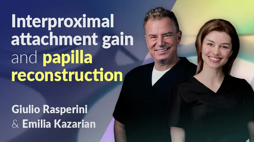 Interproximal attachment gain and papilla reconstruction